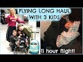 OUR LONGEST FLIGHT EVER WITH KIDS & SURPRISE TRIP!  FLYING LONG HAUL WITH KIDS