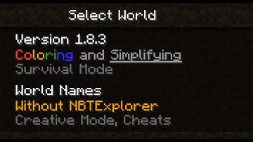 Minecraft: Color Saves Without NBTExplorer