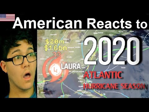 American Reacts to 2020 Atlantic Hurricane Season Animation | Force Thirteen | Reaction