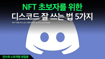 NFT 필수템 디스코드 잘 쓰는 법 5가지 NFT 초보 필수