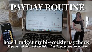 PAYDAY ROUTINE | how I budget my paycheck, saving for a house!