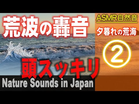 海の自然音 / 荒波の轟音で頭スッキリ ASMR / Nature sounds for Relaxation, Meditation / 48min