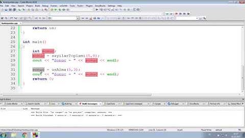 C++ Programlama - Ders 38 - Fonksiyonlar örnekler 1