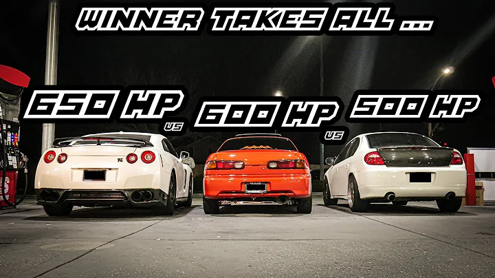 600 HP INTEGRA VS 500 HP SRT4 VS 650 HP GTR HIGHWAY RUNS