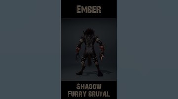 Embershadow Furry Brutal 360 #character #rogerkint #3d #animation #gaming #unity #unreal #ember