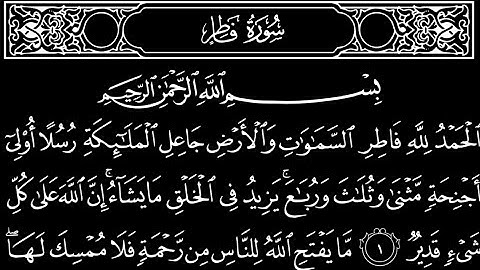 سورة فاطر تلاوت قرآن الشيخ (عبد الرحمن الشحات)