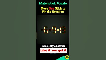 Matchstick puzzle with answer | Math puzzle game | Fix The Equation by moving 1 stick | Improve IQ