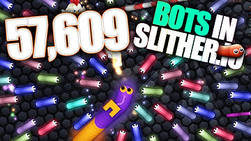 BOTS IN SLITHER.IO!! // SLITHER HACK - TROLLING 57,609 Score Record! // BOTS everywhere! #StopBots