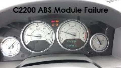 ABS Module Internal Failure C2200 code fixed! ...itself?