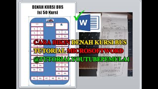 cara bikin denah kursi bus |tutorial microsoftword @tutorialyoutubepemula1 screenshot 4