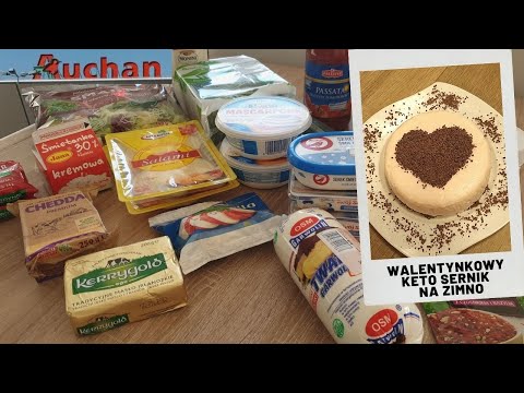 KETO zakupy w Auchan oraz przepis na  ❤ Walentynkowy keto sernik na zimno❤
