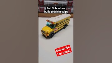 LEGO School Bus MOC full build on channel! #lego #legomoc #legocity
