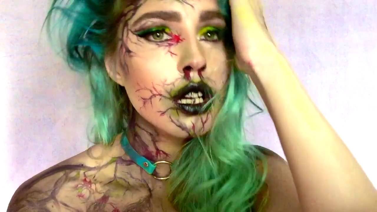 Radioactive Halloween Makeup Tutorial YouTube