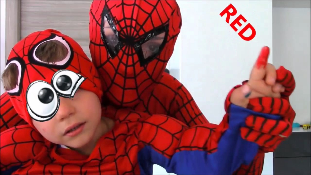 Inglese Per Bambini Con Spiderman Colori Family Fingers Pastelli Colorati Youtube