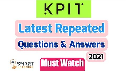 Kpit Latest Coding Repeated Questions and Answers | Kpit 2021 | Smart Learning