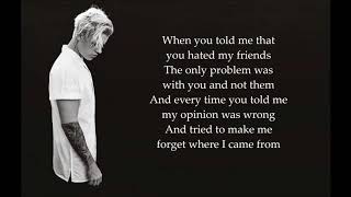 Justin Bieber  -  Love Yourself  Lyrics