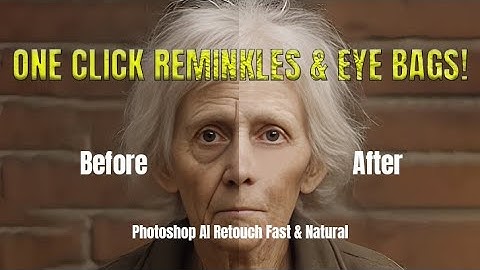 Photoshop AI Retouch: Remove Wrinkles Eye Bags in ONE CLICK!