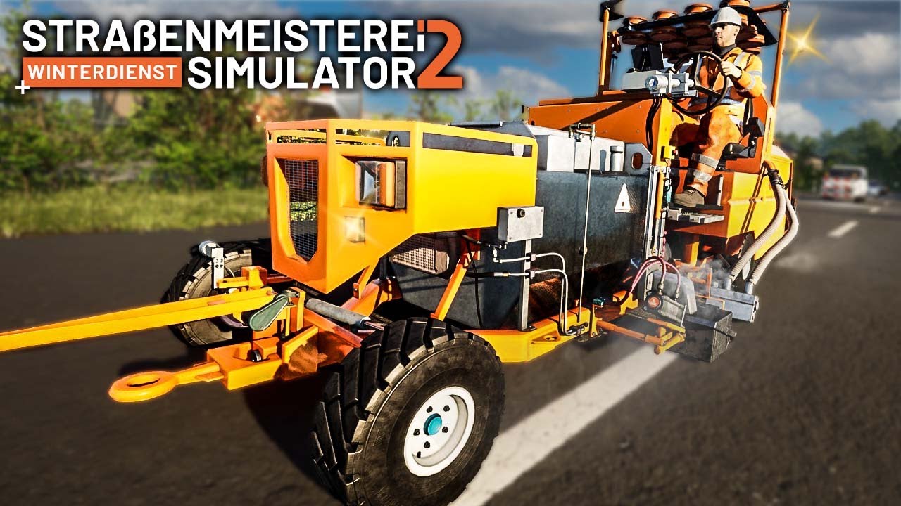 VOLLSPERRUNG in der STADT: Fahrbahnmarkierer im EINSATZ | Straßenmeisterei Simulator 2 Demo