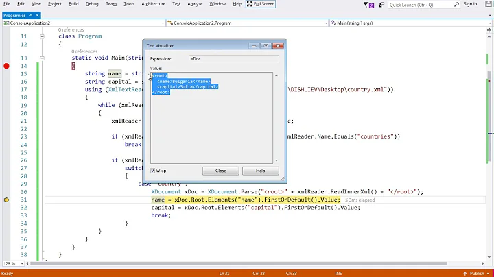 Read a XML File C#, Reading XML with XmlReader, Parse an XML file, read Data from Xml file in c#