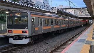 JR東日本中央快速線209系トタ82編成快速東京行き西国分寺駅発車(2023/7/31)