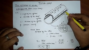 PRESSURE VESSEL(THIN CYLINDER) - HOOP STRESS/ CIRCUMFERENTIAL STRESS