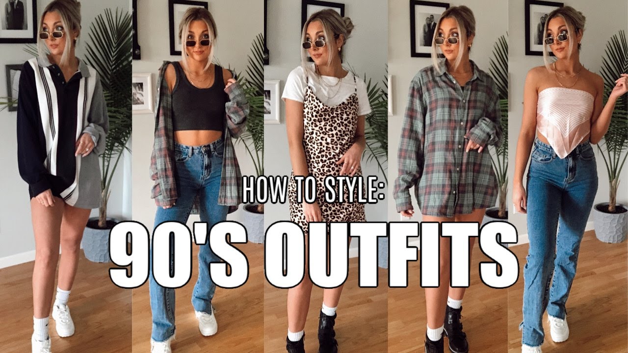 HOW TO STYLE 90'S TRENDS 90's Inspired Outfits YouTube