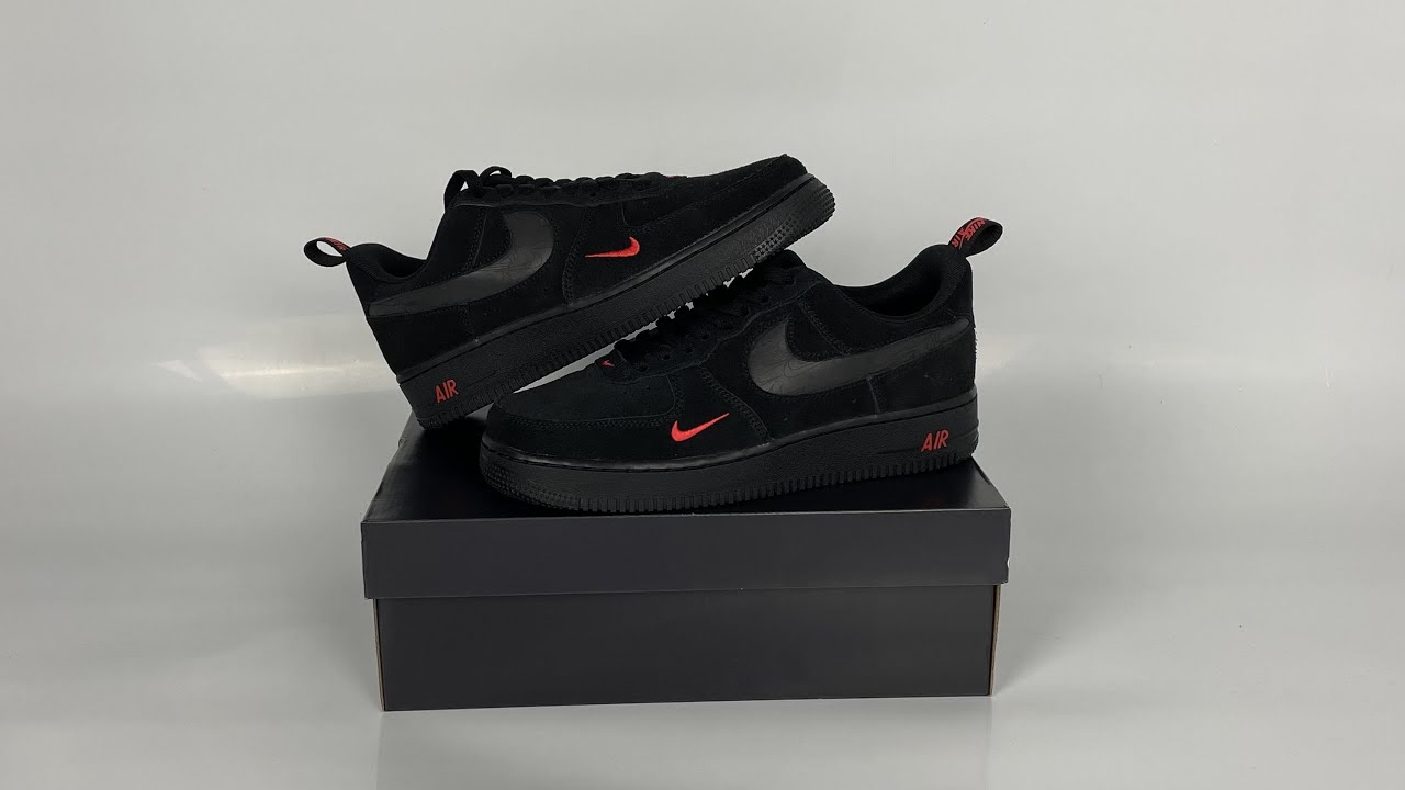 Nike Air Force 1 Low Multi-Swoosh Black Orange DZ4514-001 