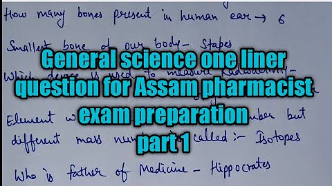 general science one liner question#pharmacistexampreparation#assamdhspharmacistexam2022