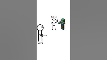 Java vs Bedrock getting Trident In Minecraft #MinecraftJava  #MinecraftBedrock #Shorts