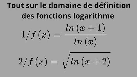 comment déterminer le domaine de définition d