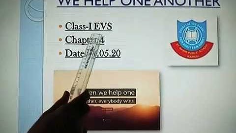 Class-1 EVS Ch-4 We help one another