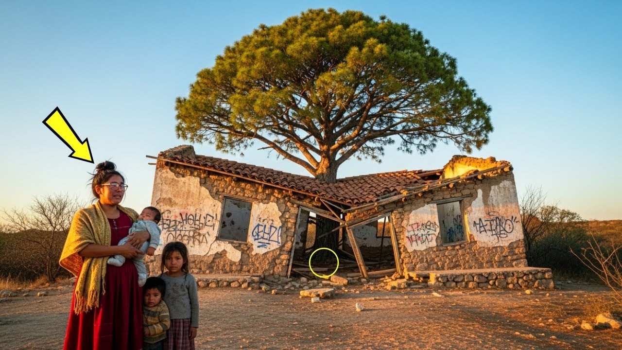 A La Viuda Su Madre Solo Le Dejó Una Casa Partida Por Un Viejo Ocote En La Sierra — Pero Entrar