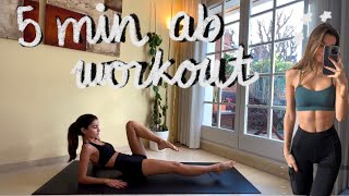 5 MIN hourglass pilates ab workout // repeat this to snatch your waist // no equipment