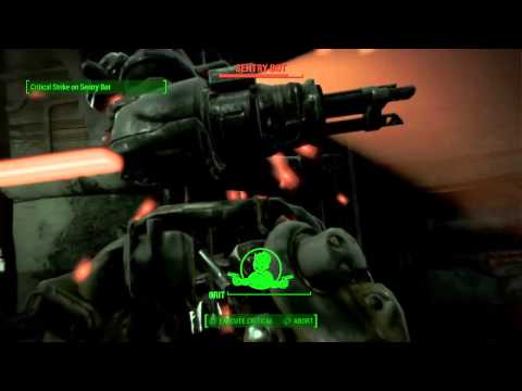 Fallout 4 - How to accidently activate a Sentry Bot and destroy it