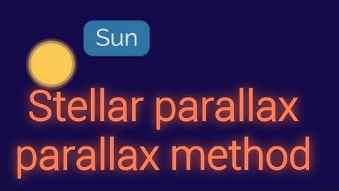 Stellar parallax- parallax method