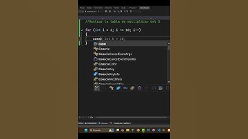 Crear tabla de multiplicar con For #csharp #microsoft #net