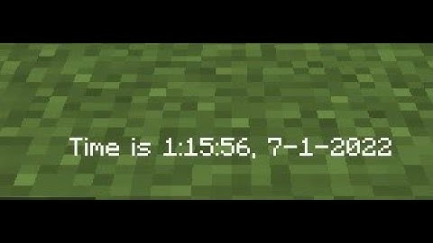 Finding Current Date and Time in Vanilla Minecraft
