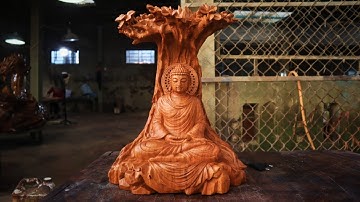 Cách Điêu Khắc Tượng Gỗ Phật Thích Ca Độc Đáo - Tỏa Hào Quang Trong Đêm