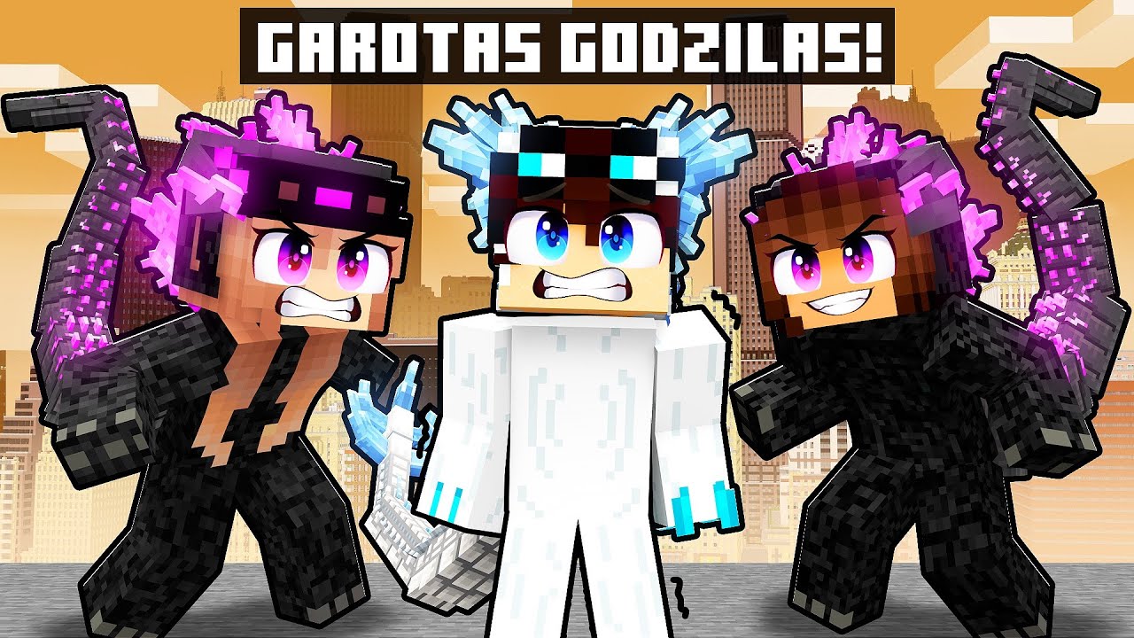GAROTO SHIMO no MUNDO de GAROTAS GODZILLAS no Minecraft!