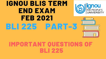 BLI 225 PART 3 Important questions, important questions