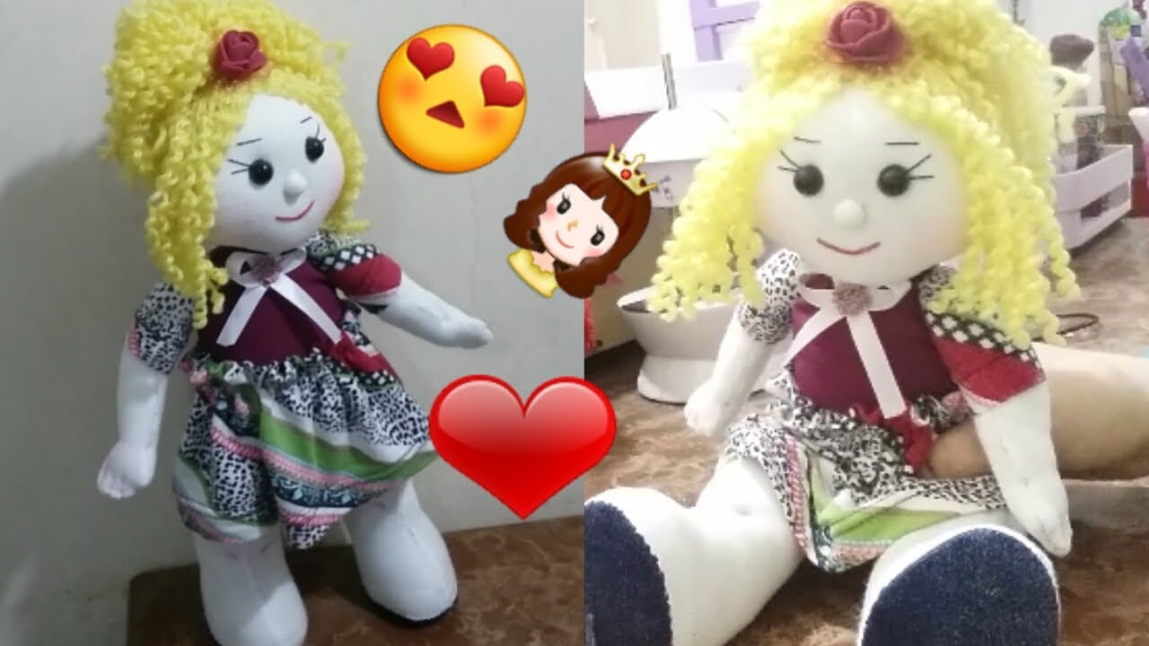 how to make a beautiful doll with curly hair. part 1 