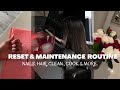 MAINTENANCE + RESET ROUTINE VLOG: NAILS + SILK PRESS + CLEANING + COOKING &amp; MORE