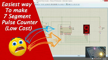 7 segment pulse counter Proteus Implementation (Electrical Engineering Semester Project)