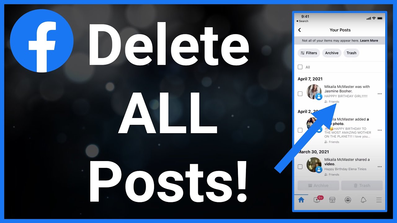 How To Delete All Posts On Facebook (29) - YouTube