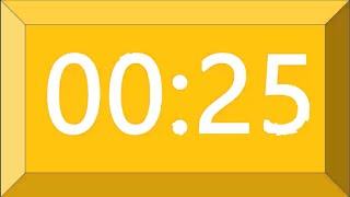 25 SECONDS countdown digital timer with alarm sound