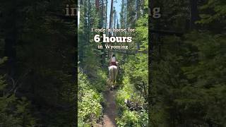 This is the coolest horseback trail I’ve ever been on #Horsebackriding #DudeRanch #WyomingLife