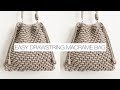 DIY: DRAWSTRING MACRAME BAG | MACRAME PURSE | MACRAME CROSS BODY BAG