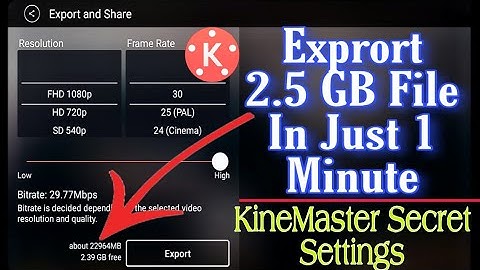 Export 2 GB File In 1 Minute By Using KineMaster | 🔴 Live Proof | Kinemaster tutorial