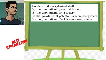 Inside a uniform spherical shell (a) the gravitational potential is zero (b) the gravitational field