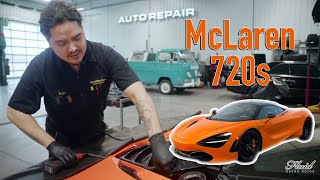 Changing The Oil On a McLaren 720s Oil Change Mclaren 720s
